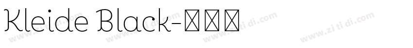 Kleide Black字体转换